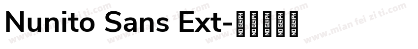 Nunito Sans Ext字体转换
